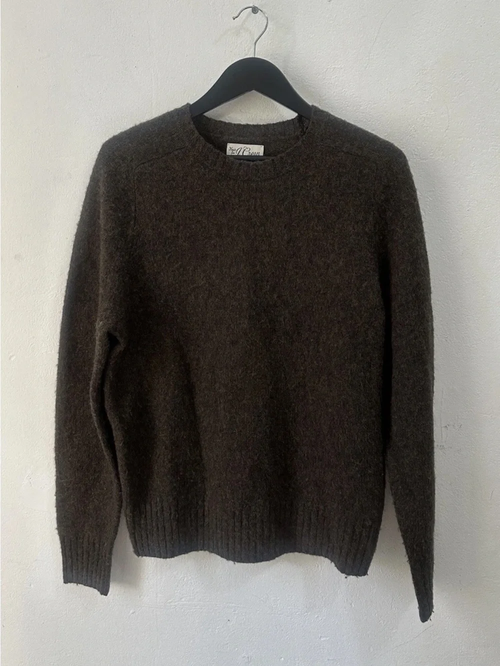 J.Crew 100% Wool Brown Crew Neck Sweater Women’s Small Classic Knit Pullover